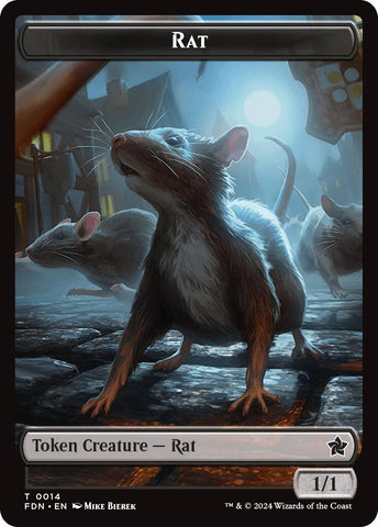 Image for Rat (0014) // Zombie Double-Sided Token (14 // 15) [Foundations]