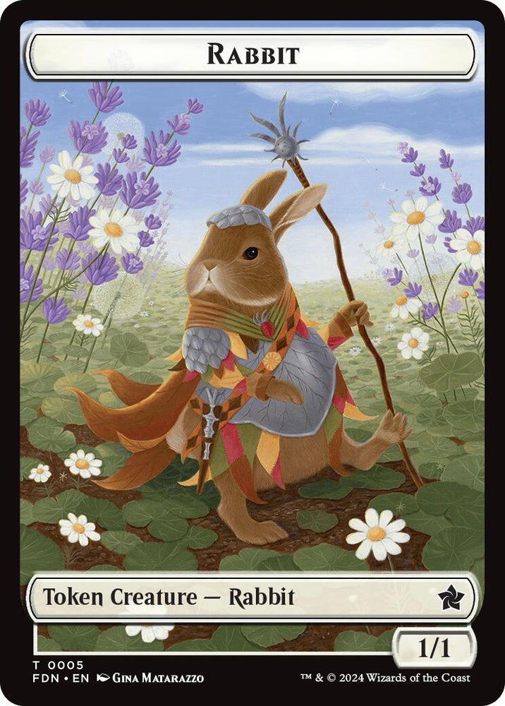 Image for Rabbit // Soldier Double-Sided Token (5 // 6) [Foundations]