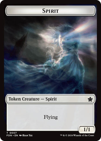 Image for Spirit // Cat (0001) Doubled-Sided Token (1 // 7) [Foundations]