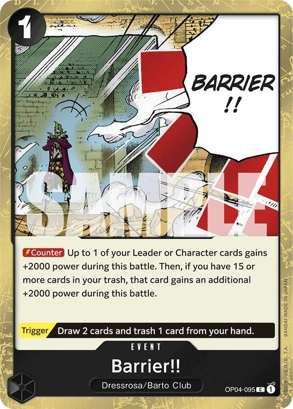 Barrier!! (Jolly Roger Foil) (OP04-095) (PRB-01)