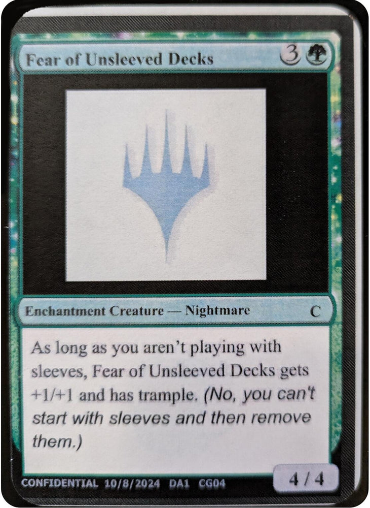 Image for Fear of Unsleeved Decks [Un-Known Event Playtest Cards]