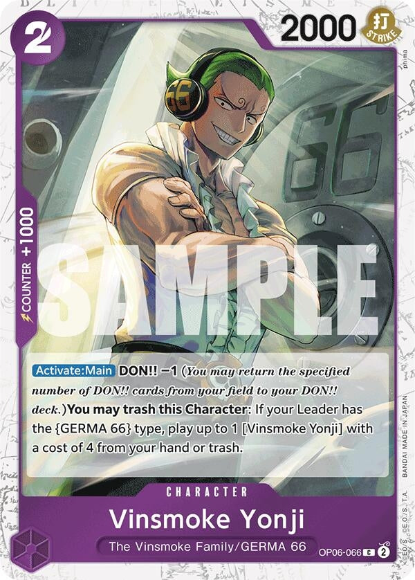Image for Vinsmoke Yonji (OP06-066) (Jolly Roger Foil) (OP06-066) - One Piece Card Game