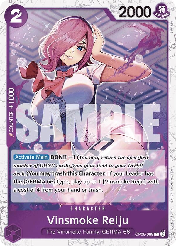 Image for Vinsmoke Reiju (OP06-068) (Jolly Roger Foil) (OP06-068) - One Piece Card Game