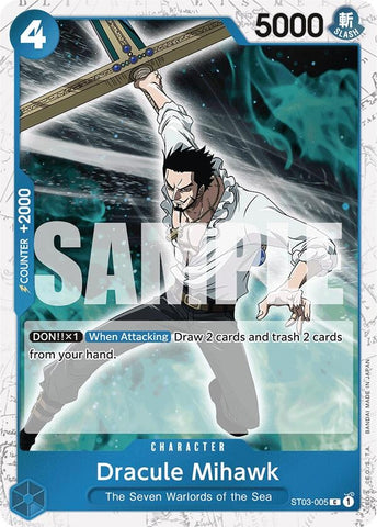 Dracule Mihawk (ST03-005) (Jolly Roger Foil) (ST03-005) (PRB-01)