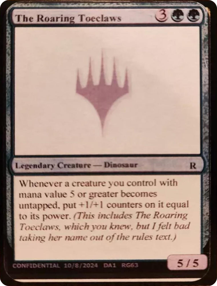 Image for The Roaring Toeclaws [Un-Known Event Playtest Cards]