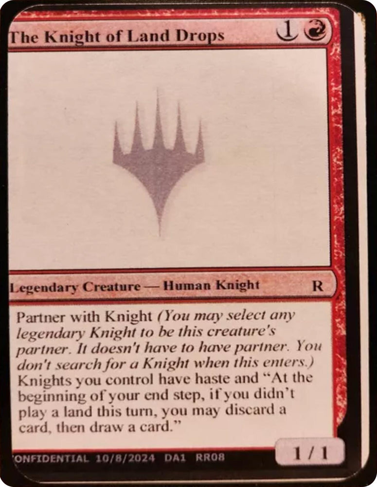 Image for The Knight of Land Drops [Un-Known Event Playtest Cards]