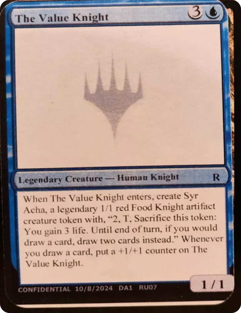 Image for The Value Knight [Un-Known Event Playtest Cards]