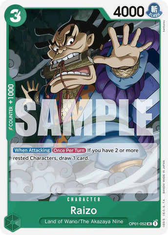 Image for Raizo (Reprint) (OP01-052) (PRB-01) - One Piece Card Game