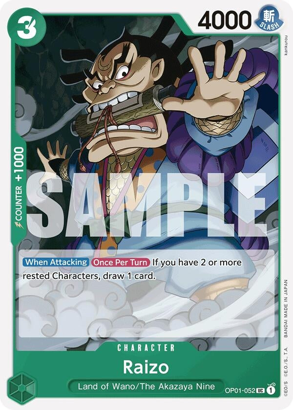 Image for Raizo (Reprint) (OP01-052) - One Piece Card Game