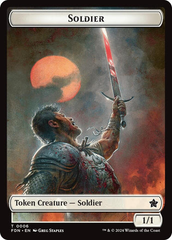 Image for Soldier // Faerie Double-Sided Token (6 // 9) [Foundations]