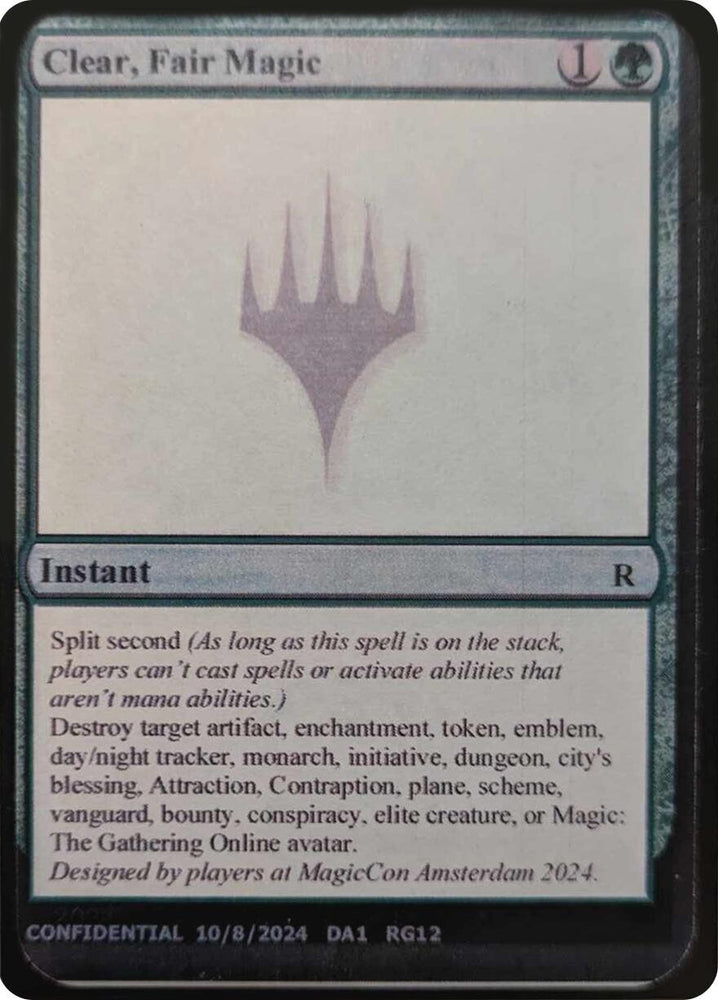 Image for Clear, Fair Magic [Un-Known Event Playtest Cards]