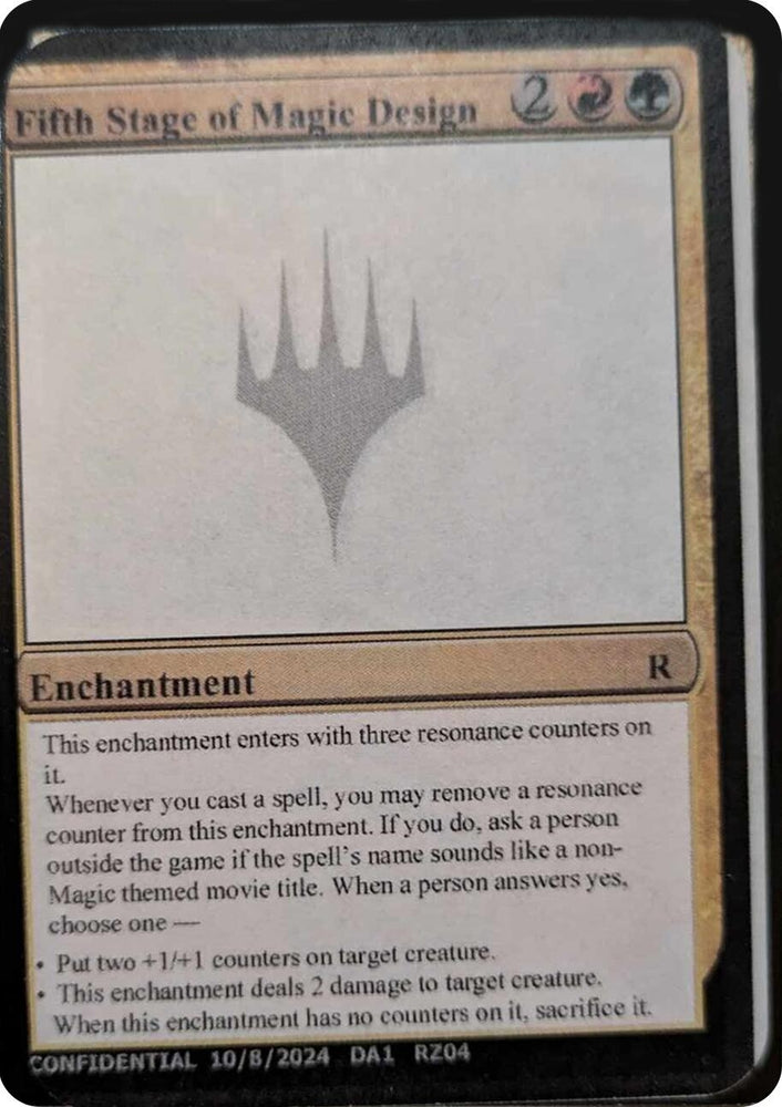 Image for Fifth Stage of Magic Design [Un-Known Event Playtest Cards]