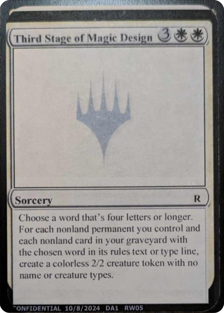 Image for Third Stage of Magic Design [Un-Known Event Playtest Cards]