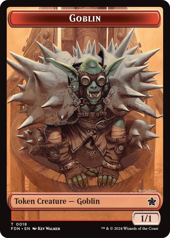 Image for Goblin // Treasure Double-Sided Token (18 // 23) [Foundations]