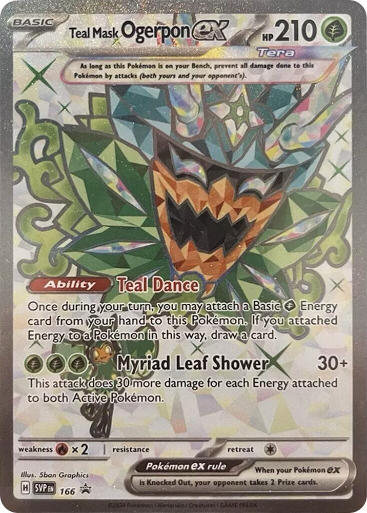 Image for Teal Mask Ogerpon ex - 166 (166) [SV: Scarlet & Violet Promo Cards]