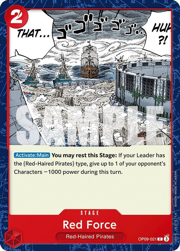Image for Red Force (OP09-021) - One Piece Card Game
