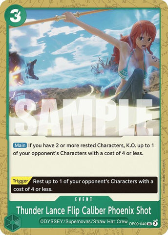 Image for Thunder Lance Flip Caliber Phoenix Shot (OP09-040) - One Piece Card Game