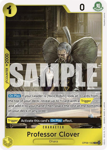 Image for Professor Clover (OP09-102) - One Piece Card Game