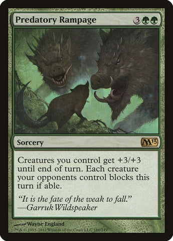 Image for Predatory Rampage (180) [Magic 2013 (M13)]