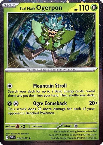 Image for Teal Mask Ogerpon (Cosmos Holo) (024/167) - Pokemon