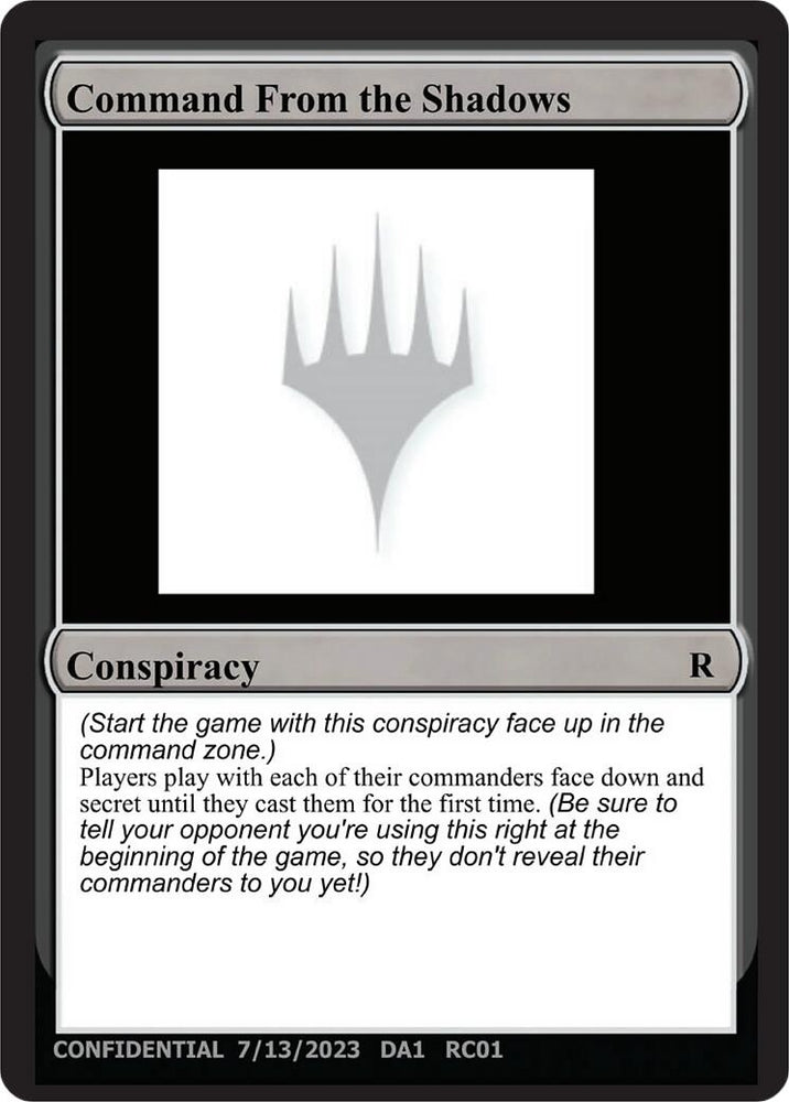 Image for Command From the Shadows [Un-Known Event Playtest Cards]