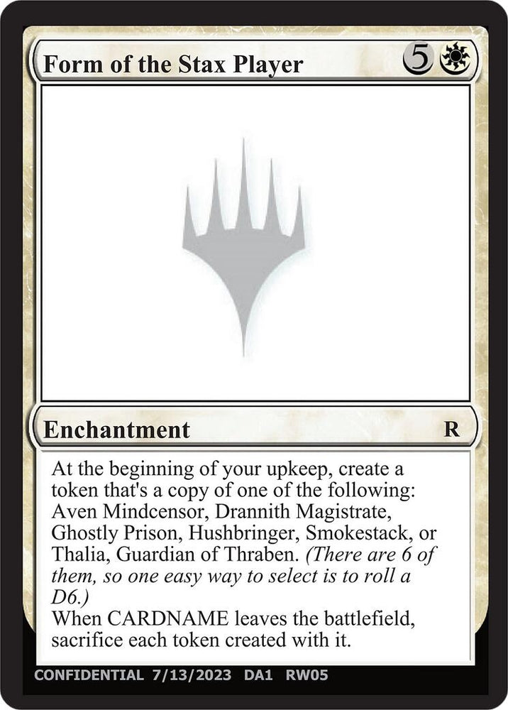 Image for Form of the Stax Player [Un-Known Event Playtest Cards]