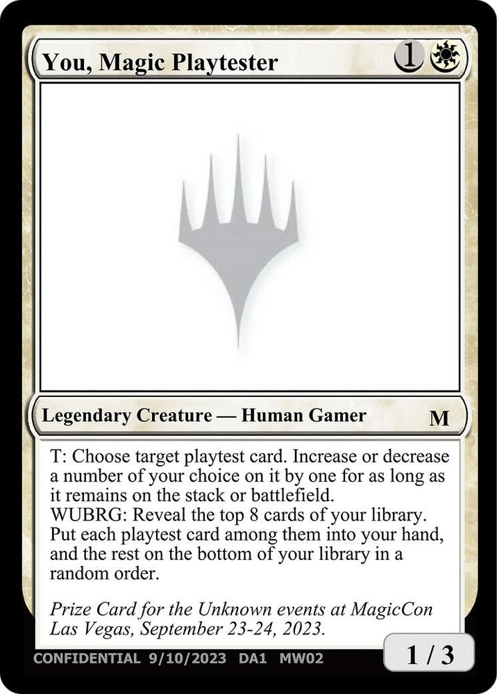 Image for You, Magic Playtester [Un-Known Event Playtest Cards]