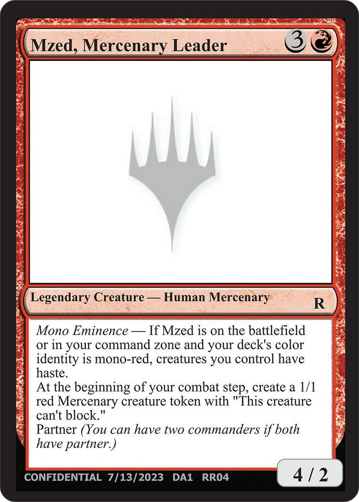 Image for Mzed, Mercenary Leader [Un-Known Event Playtest Cards]