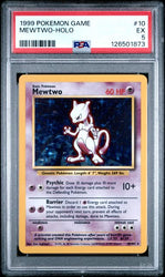 1999 POKEMON GAME #10 MEWTWO-HOLO PSA 5