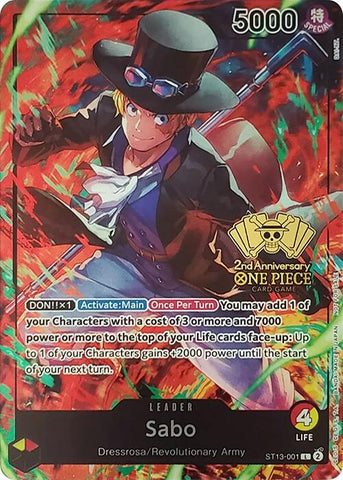 Image for Sabo (2nd Anniversary Tournament) (ST13-001) - One Piece Card Game