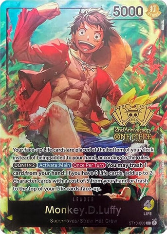 Monkey.D.Luffy (2nd Anniversary Tournament) (ST13-003) (One Piece Promotion Cards)
