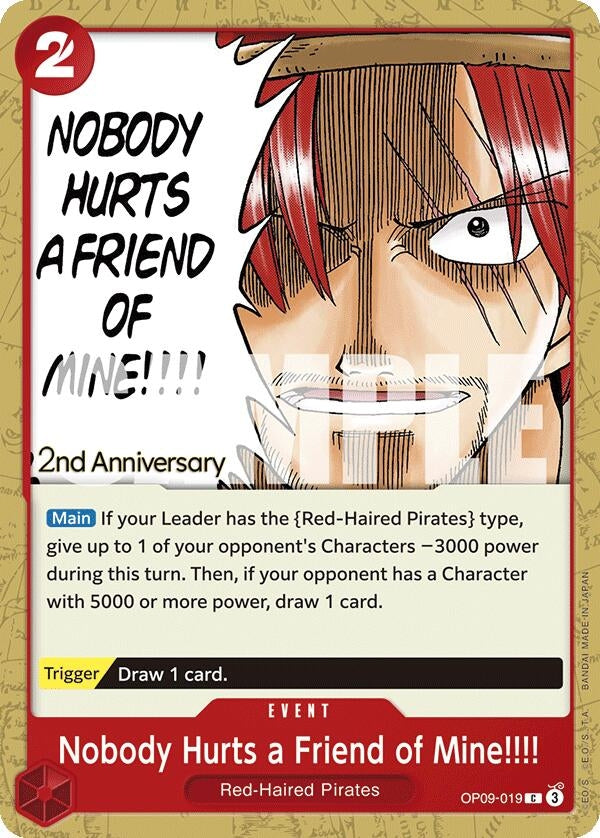 Nobody Hurts a Friend of Mine!!!! (OP09-019) (OP09 ANN)