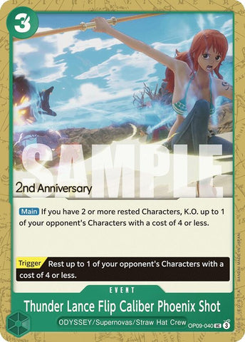 Image for Thunder Lance Flip Caliber Phoenix Shot (OP09-040) - One Piece Card Game