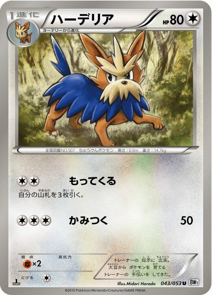 Image for Herdier (043/053) (BW1) - Pokemon Japan