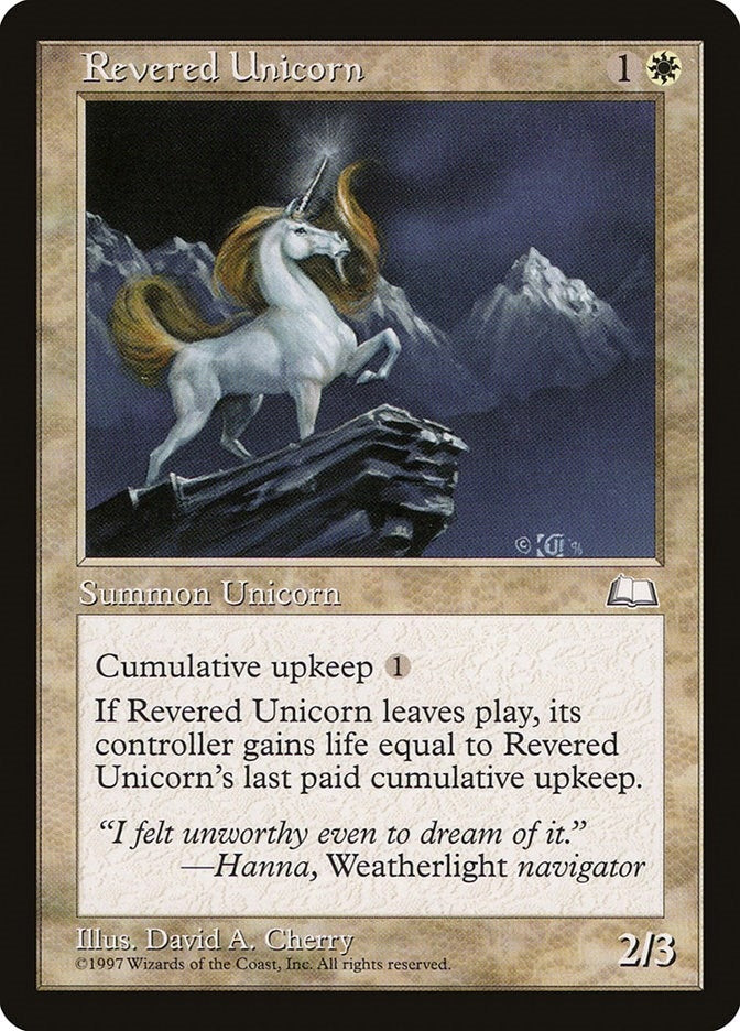Image for Revered Unicorn - Magic: The Gathering