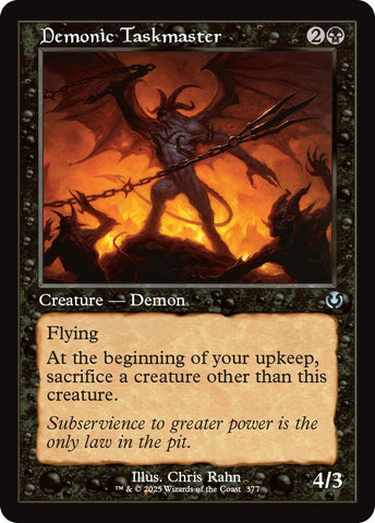 Image for Demonic Taskmaster (Retro Frame) (377) [Innistrad Remastered]