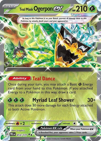 Image for Teal Mask Ogerpon ex - 012/131 (012/131) [SV: Prismatic Evolutions]