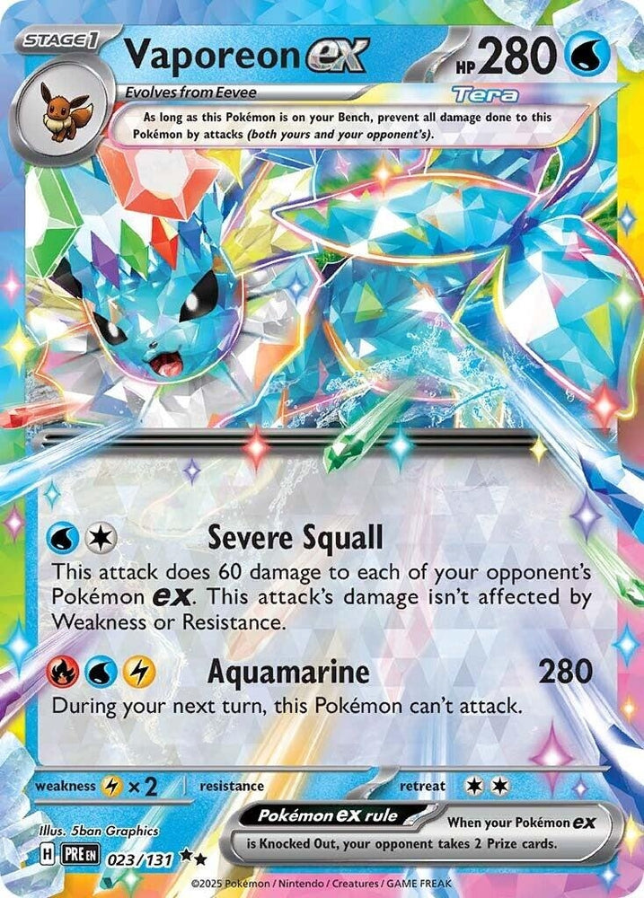 Image for Vaporeon ex - 023/131 (023/131) [SV: Prismatic Evolutions]
