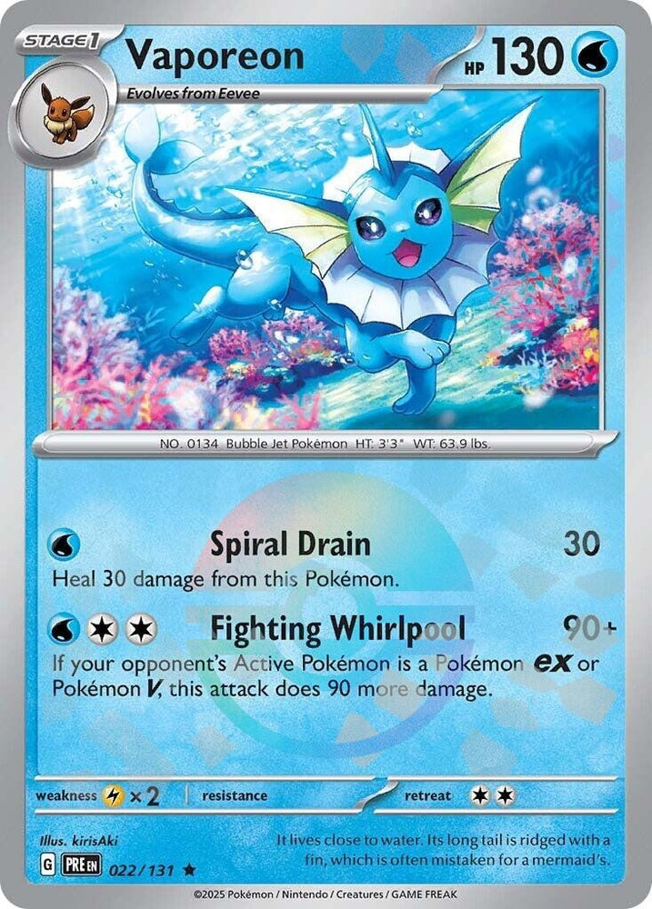 Image for Vaporeon (Poke Ball Pattern) (022/131) - Pokemon