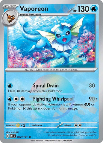 Image for Vaporeon (Poke Ball Pattern) (022/131) [SV: Prismatic Evolutions]