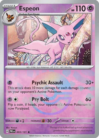 Image for Espeon (Poke Ball Pattern) (033/131) [SV: Prismatic Evolutions]