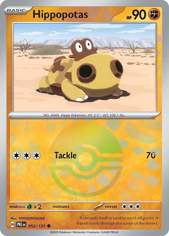 Image for Hippopotas (Poke Ball Pattern) (052/131) [SV: Prismatic Evolutions]