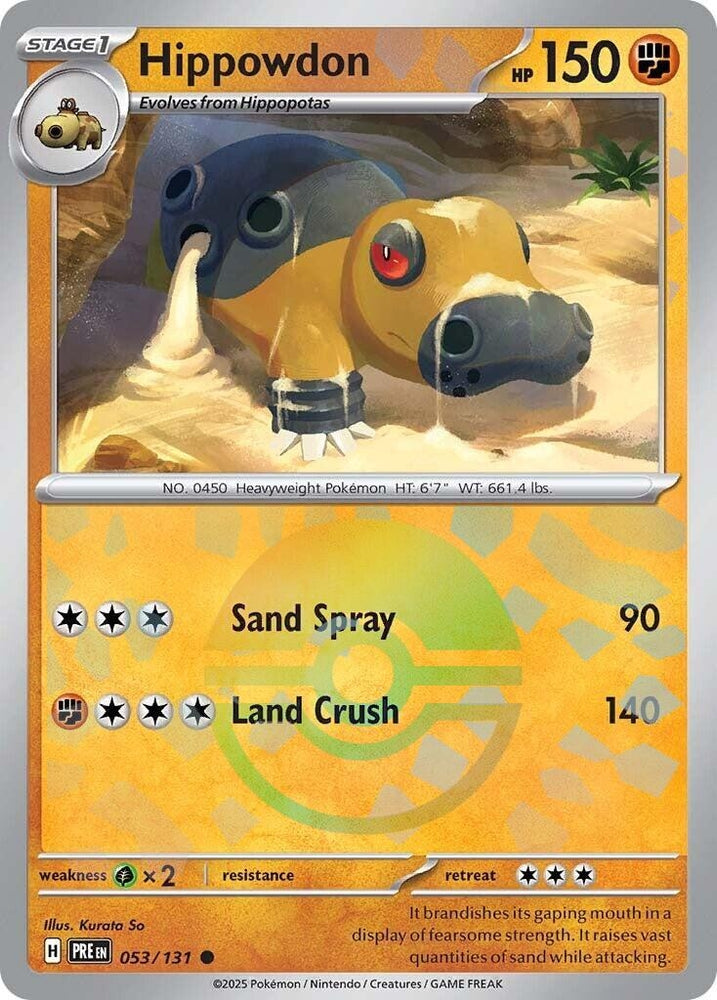 Image for Hippowdon (Poke Ball Pattern) (053/131) [SV: Prismatic Evolutions]