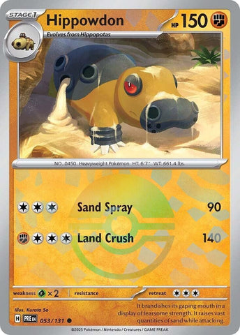 Image for Hippowdon (Poke Ball Pattern) (053/131) [SV: Prismatic Evolutions]