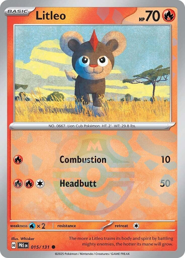 Image for Litleo (Master Ball Pattern) (015/131) [SV: Prismatic Evolutions]