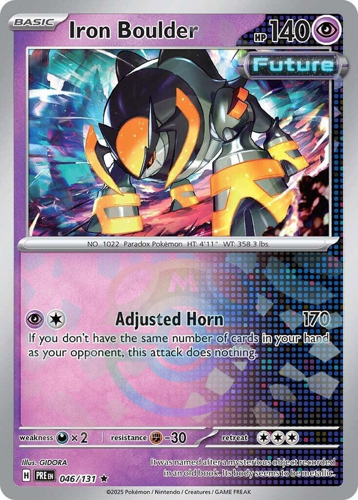 Image for Iron Boulder (Master Ball Pattern) (046/131) [SV: Prismatic Evolutions]