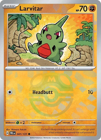 Image for Larvitar (Master Ball Pattern) (047/131) [SV: Prismatic Evolutions]