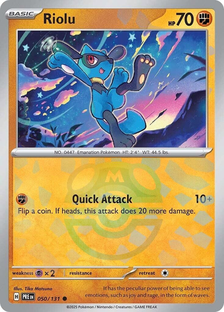Image for Riolu (Master Ball Pattern) (050/131) [SV: Prismatic Evolutions]