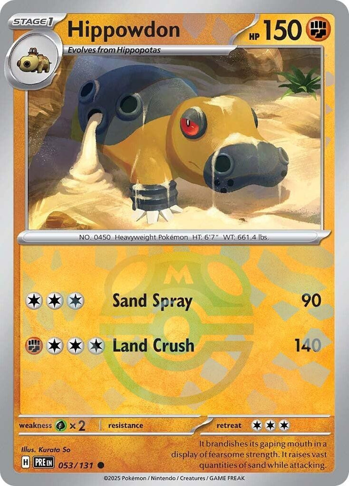 Image for Hippowdon (Master Ball Pattern) (053/131) [SV: Prismatic Evolutions]