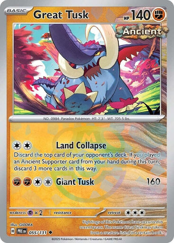 Image for Great Tusk (Master Ball Pattern) (055/131) [SV: Prismatic Evolutions]